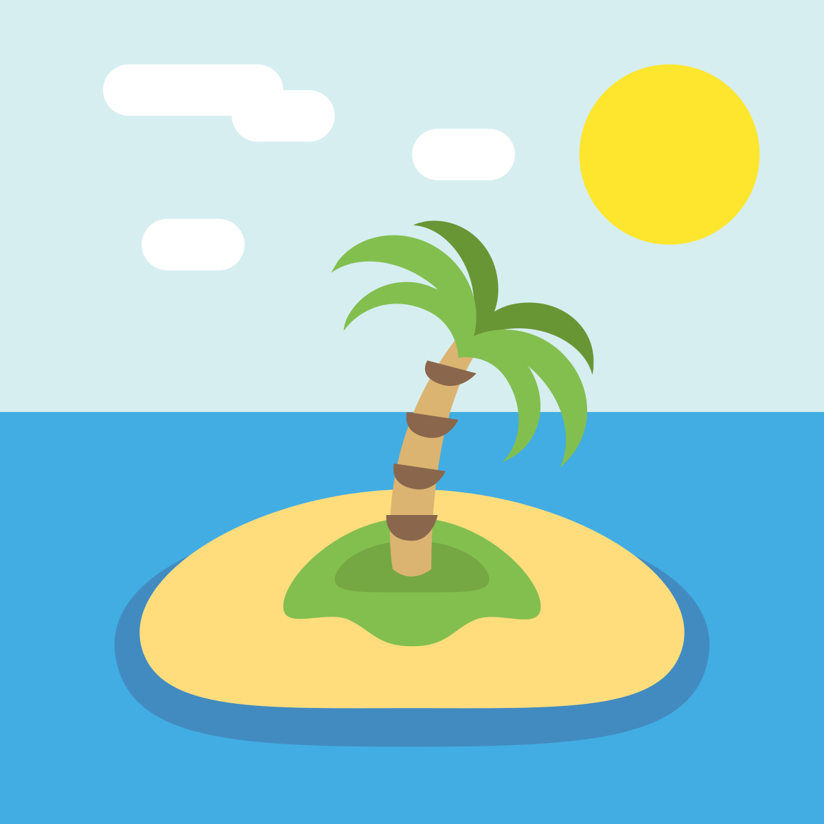 Desert Island Emoji (U+1F3DD)