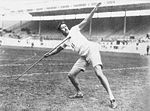 Miniatura per Atletisme als Jocs Olímpics d'estiu de 1908 - llançament de javelina estil lliure masculí