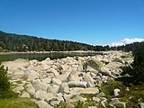 Català: Tossa Plana de Lles-Puigpedrós (Cerdanya, Alt Urgell) (Lles de Cerdanya, les Valls de Valira, Meranges i altres). Fotos preses en una excursió del refugi de Malniu als estanys de Malniu i Mal. This is a a photo of a natural area in Catalonia, Spain, with id: ES510205 Object location 42° 27′ 00″ N, 1° 42′ 00″ E  View all coordinates using: OpenStreetMap Camera location 42° 28′ 36.84″ N, 1° 47′ 55.91″ E    View all coordinates using: OpenStreetMap