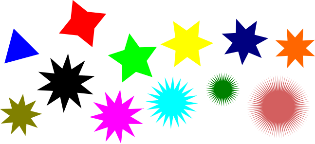 Polígonos estrela simples regulares