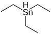 Strukturformel von Triethylzinnhydrid