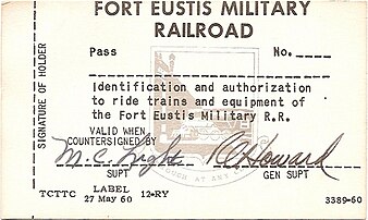 A pass for the FEMRR, early 1960s. FEMRR Pass.jpg