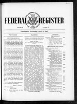 Thumbnail for File:Federal Register 1945-04-25- Vol 10 Iss 82 (IA sim federal-register-find 1945-04-25 10 82).pdf