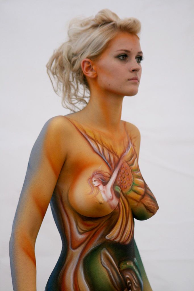 Nudist Body Art - Full erotic nude body painted - Sex archive