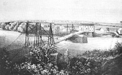 Hamilton Street Bridge in Allentown, constructed between 1812 and 1814, was the first bridge built across the Lehigh River. Three times since (1841, 1862, and 1902), the bridge was destroyed by floods and subsequently rebuilt. In the 1980s, the bridge was extensively refurbished.