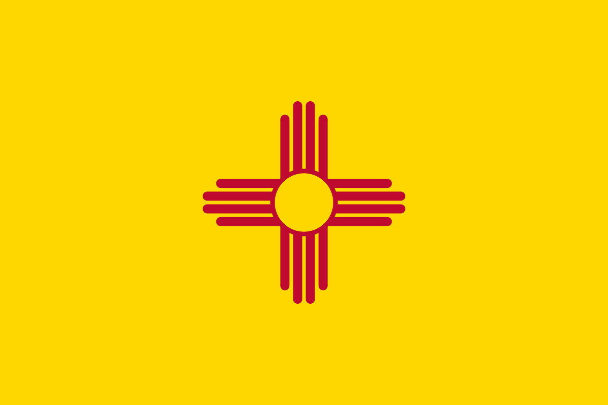 Image of the New Mexico state flag. 