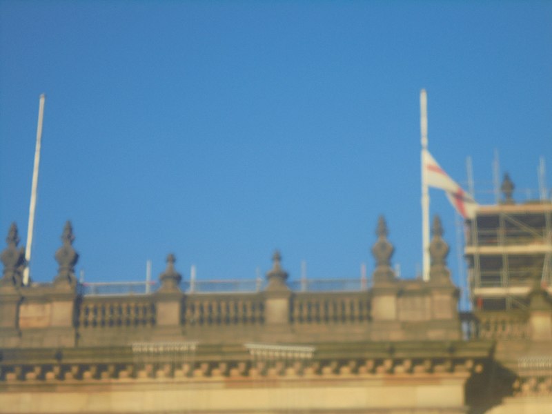 File:Flags at half mast on Leeds Town Hall following the 2019 London Bridge attack (3rd December 2019) 003.jpg