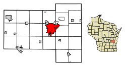 Расположение Fond du Lac в Fond du Lac County, штат Висконсин.