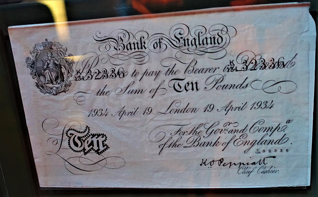 Forged British Bank Note from Operation Bernhard - www.joyofmuseums.com - International Spy Museum