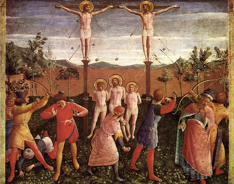 File:Fra Angelico - Saint Cosmas and Saint Damian Crucifixed and Stoned - WGA0516.jpg