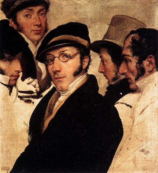 File:Francesco Hayez - Self-Portrait in a Group of Friends - WGA11210.jpg