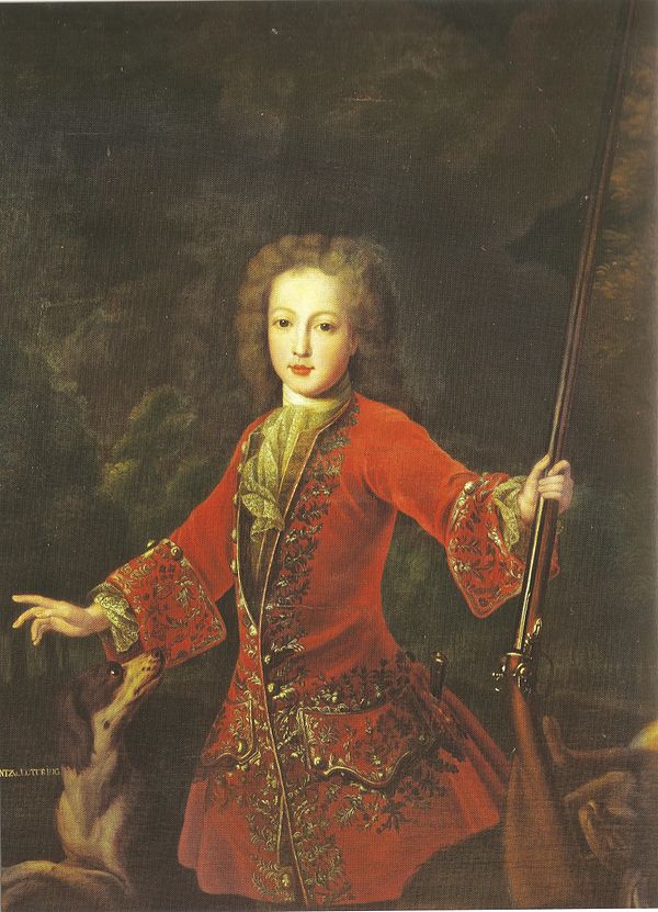 Francis at the age of 15 in his hunting attire