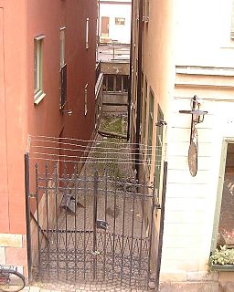 Fru Gunillas Gränd alley in Gamla stan, Stockholm, Sweden