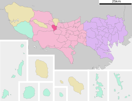 Lokasi Fussa di Prefektur Tōkyō