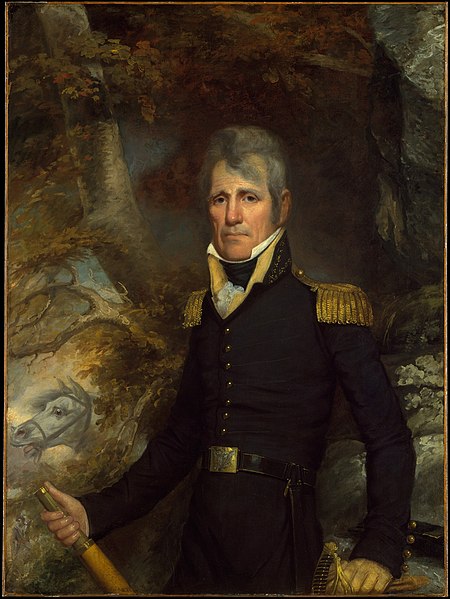 General Andrew Jackson, an 1819 portrait by John Wesley Jarvis now housed at Metropolitan Museum of Art in New York City