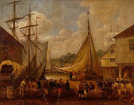 Common Quay in 1820 by George Frost