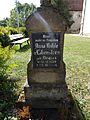 Deutsch: Grave stone nearby the church in Bedheim, Thüringen