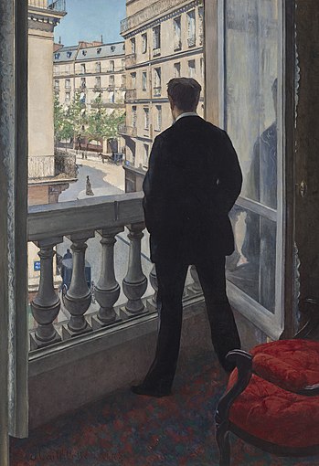 Gustave Caillebotte, Young Man at His Window, 1876