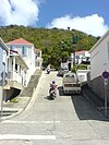 Steep street in Gustavia