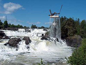 Hønefoss: Etymologi, Byens historie, Hønefossen og Øya