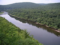 Canoeing on the river at Hawk's Nest, New York