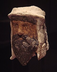 Head of Bactrian ruler (Satrap), Temple of the Oxus, Takht-i-Sangin, 3rd-2nd century BCE (left side).jpg