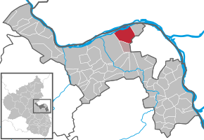Poziția Heidesheim am Rhein pe harta districtului Mainz-Bingen