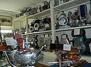 Verzameling ILO-motoren in het Stadt und Heimatgeschichtliches Museum in Uetersen