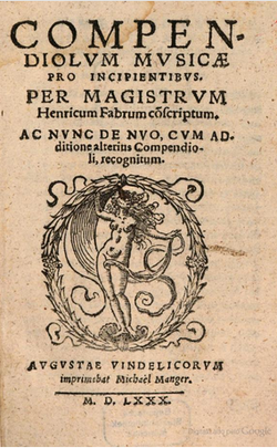 Compendiolum musicae, unue eldonita en 1548