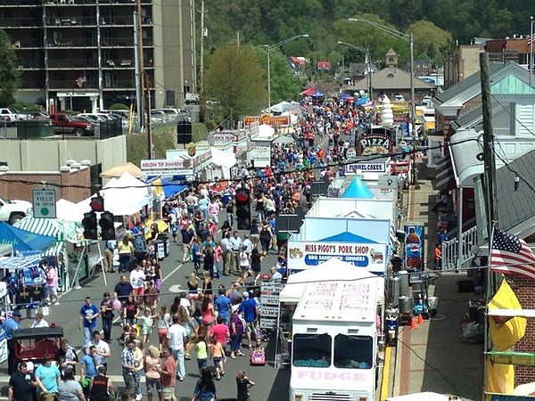 Crowded Hambley Boulevard during Hillbilly Days 2013