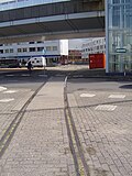 Miniatuur voor Bestand:Hillelaan - Hillestraat Rotterdam onder metrostation Rijnhaven met restant goederenspoor Rijnhavenkade Katendrecht 2007.jpg