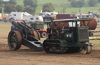 A Holt 75 hauling a replica 8-inch howitzer Holt 75 Gun tractor replica 8 inch2.JPG