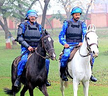 Horse Mounted personnel of the RAF for riot-control Horse mounted.JPG