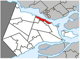 Location within Vaudreuil-Soulanges Regional County Municipality.