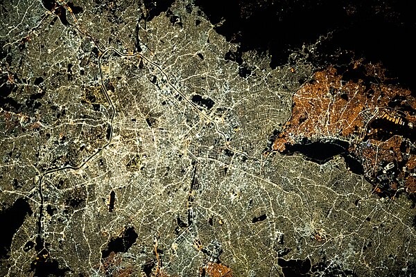 Greater São Paulo at night, as seen from the International Space Station