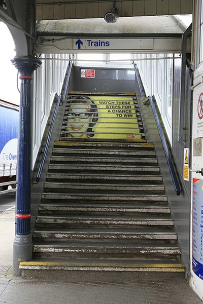 File:Imaginative advertising on Brockenhurst Station - geograph.org.uk - 170785.jpg