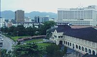 View overlooking Convent School from Ipoh Parade shopping mall in New Town.