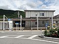 仮設工事中の石和温泉駅（山梨県笛吹市）