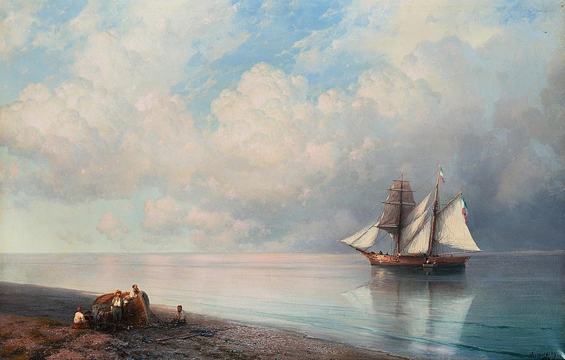 File:Ivan Konstantinovich Aivazovsky, Calm early evening sea.jpg