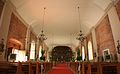 View of the church nave from beneath the choif loft