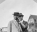J H Bloedel (left) and unidentified man, Bloedel-Donovan Lumber Mills, ca 1922-1923 (INDOCC 1120).jpg