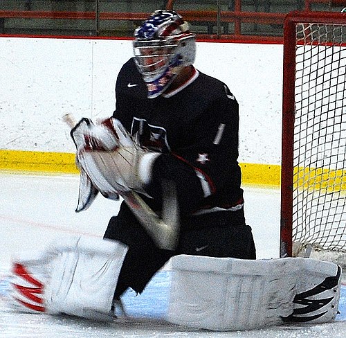 Campbell with the U-18 United States men's national ice hockey team