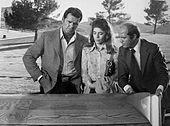 Garner in the 1974 episode "Tall Woman in Red Wagon" featuring Sian Barbara Allen with David Morick as the county coroner James Garner Rockford Files 1974.JPG