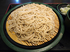 Soba noodles made from buckwheat flour