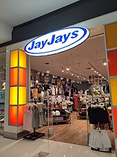 Jays Jays store with the older branding Jay Jays, Westfield Carousel.jpg