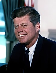 Image 37John F. Kennedy, Massachusetts native and 35th President of the United States (1961–1963) (from History of Massachusetts)