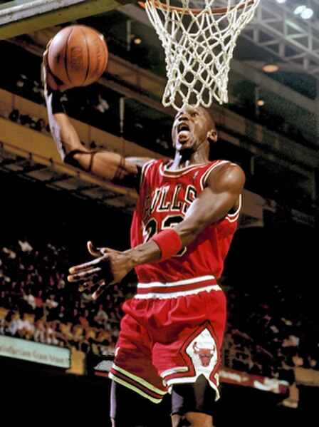 Michael Jordan, widely regarded as the greatest shooting guard (and player) in the history of the National Basketball Association (NBA).