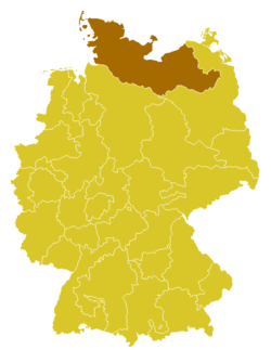 Hiippakunnan sijainti Saksan kartalla.