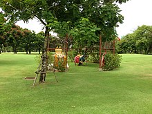 Shrine between fairways at Krungthep Kreetha Golf Course KrungThepKreetha.jpg