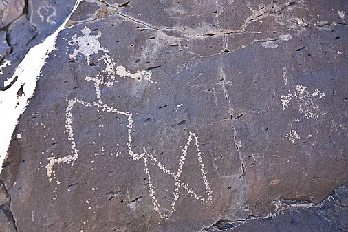 Petroglyphs at La Cieneguilla Petroglyph site, NM